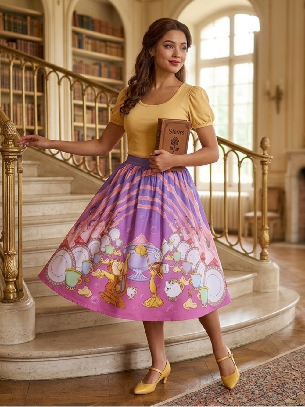 Stitch Shoppe Beauty and the Beast Be Our Guest Sandy Skirt